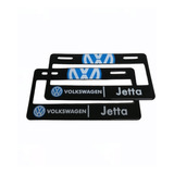 Porta Placa Volkswagen Jetta Negro Blanco Decorado 2 Piezas