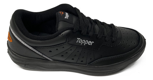 Topper X - Forcer Zapatillas Cuero Vacuno Negro Gris Naranja