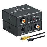 Convertidor De Audio Digital Óptico/coaxial, Bidireccional
