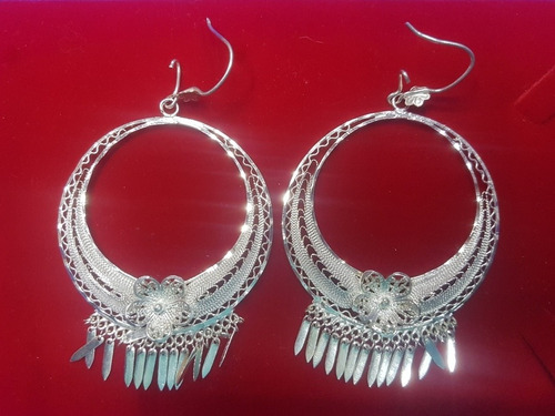 Aretes Filigrana .925 Artesanía Oaxaca 20gr Tejido A Mano