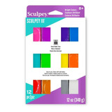 Arcilla Polimerica Sculpey Iii Pack Colores Brillante 12 Pc