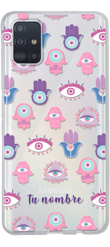 Funda Para Galaxy Ojo Turco Mano Fátima Hamsa Con Nombre