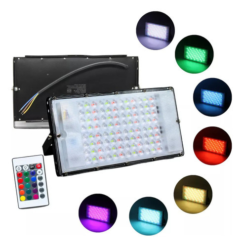 Reflector Led Multicolor 150w-1500w Rgb C/control 15 Colores