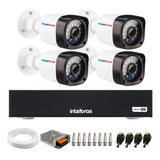 Kit 4 Câmeras Segurança Full Hd 2mp Dvr Intelbras Mhdx 1004