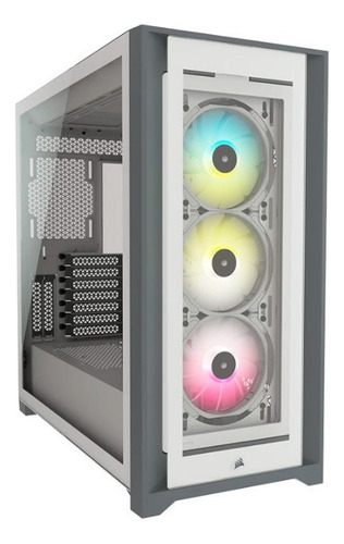 Gabinete Corsair Gamer 5000x Rgb - Mid Tower, Branco