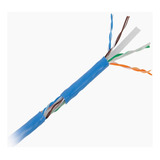 Bobina 305m Cable Par Trenzado Utp Azul Cat6 Cobre-aluminio