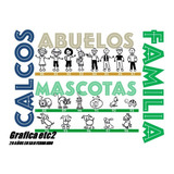 Calcos/stickers De La Familia- Mascota Gato Durmie Modelo 88