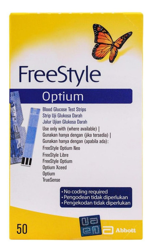 50 Tiras / Cintas Reactivas Abbott Freestyle Optium Y Libre