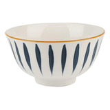 Bowl Loza Blanca Hojas Azules 14.5x7.5cm