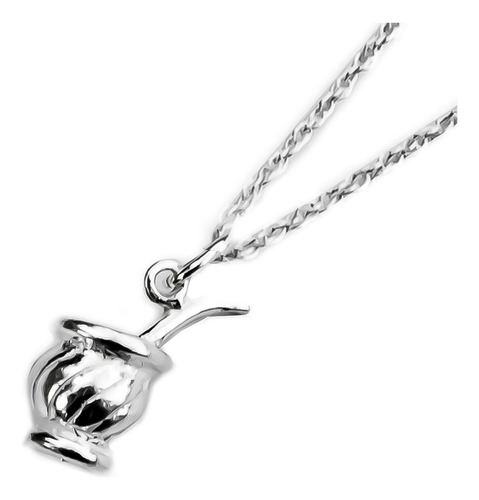 Conjunto Cadenita Collar Dije Mate - Plata 925 Regalo