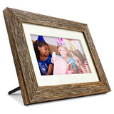 Aluratek 7  Distressed Wood Digital Photo Frame, Auto Slides