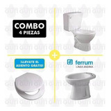 Juego Sanitarios Ferrum Andina Baño Asiento Original Pvc