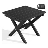 Serwall Mesa Auxiliar Adirondack Portátil Color Negro Ews