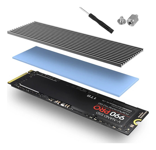 Dissipador Alumínio Calor Ssd Nvme M.2 2280 Pc/ps5