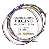 Jogo Cordas Violino Mauro Calixto 4 Cordas + Mi + Lá Extra