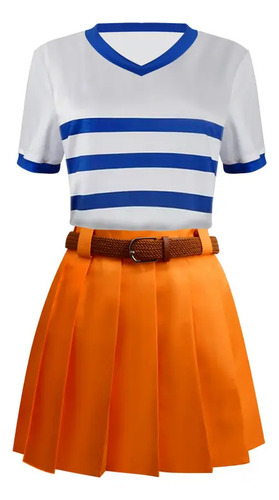 Set De Cosplay De Luffy Y Nami De Sun God, Trajes Y Sombrero Rojos (para Niños)