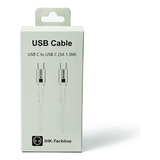 Ihk-techline Cable C-c 60w 1,5mt Carga Rápida Para Android Y