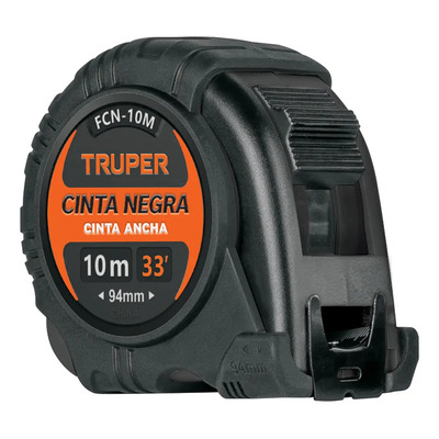 Flexometro Contra Impactos Abs 10m Cinta Negra Truper 103057 | Meses sin interés