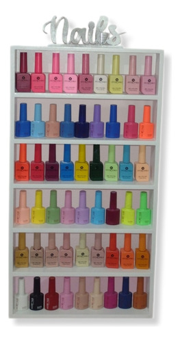 Exhibidor De Esmaltes Con La Palabra Nail's Gratis