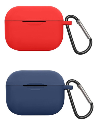 Combo Funda X2 Silicona P/ AirPods Pro C/ Gancho Colores