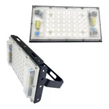 Kit 10 Refletor Led Smd Modular Preto 50w Ip66 Bivolt 