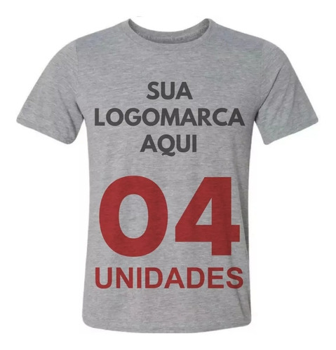 Camisetas Camisas Com Foto Logomarca Empresa 4 Peças Com Nf