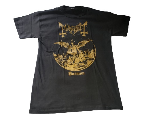 Playera De Rock Mayhem Estampada 