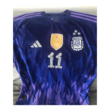 Camiseta Argentina Suplente Qatar 2022 Parche De Campeón