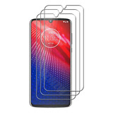 3 Piezas Cristal Templado Plano 9h Para Moto Z4 Play