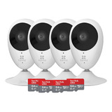 Kit X4 Camara Seguridad Wifi 1080p Ezviz + 4 Memorias 64gb