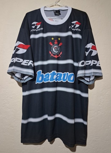 1999 (gg) Camisa Corinthians Batavo Treino Preta