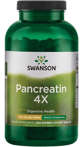 Pancreatina 4x 375 Mg Apoyo Digestivo 300 Tabletas 