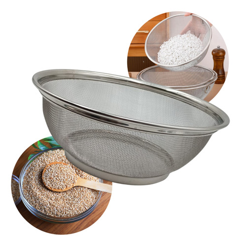 Colador Cernidor Tamizador Malla Acero Arroz Cocina