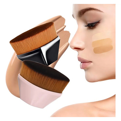 Brocha Kabuki Plana Universo en Linea Para Base Corrector Polvo Negro | MercadoLibre