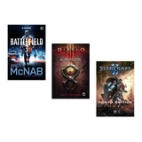 Kit 3 Livros Games Battlefield Diablo Starcraft *