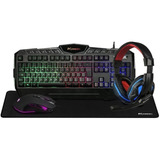 Kit De Teclado Mouse Fone E Mousepad Gamer Led - Extreme