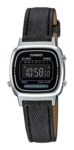 Reloj Casio Retro Dama Negro Textil La670wl-1bdf(om)