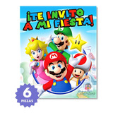 Invitación Sin Sobre Mario Bros Artículo Fiesta - Mar0h1
