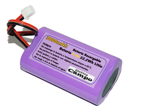 Batería Recargable Para Bocina 7.4v De 3000mah Litio 18650