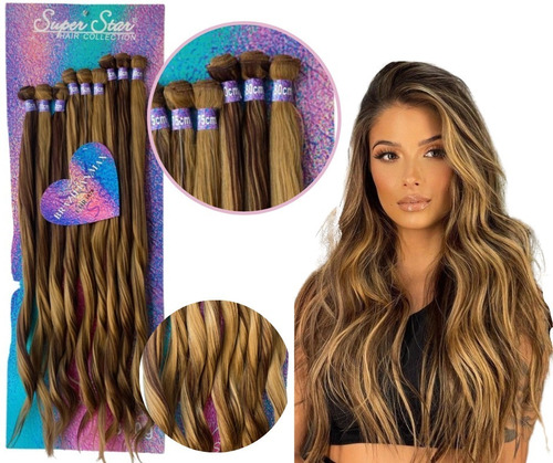 Cabelo Orgânico Liso/ond Human Hair 70cm 300gr Super Star 