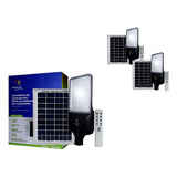 Lampara Led Suburbana Solar Luz Fria Con Control 250w 2 Pzas