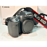 Canon 80d Body Dslr Full Hd Wifi Nfc Cmos 24.2 Mpx Poco Uso!