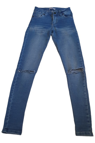Pantalon Jean Mujer Como Quieres Chupín Elastizado Talle 34 