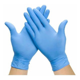 Guantes De Nitrilo Certificados Color Azul Talla M