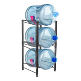 Estante Organizador Rack 3 Botellones Agua 20lts Negro