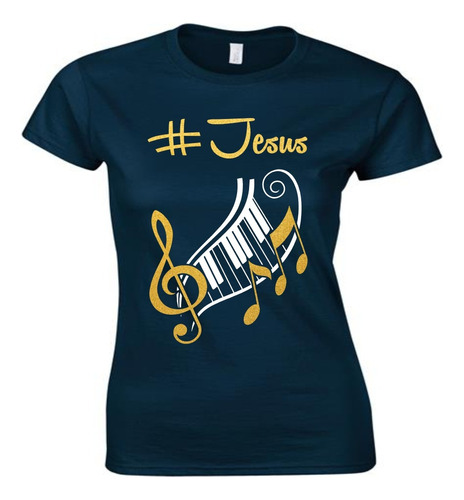 Blusa Piano Gospel,feminina,estampa Única Para Você