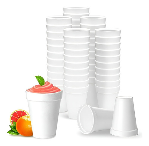 100 Vasos Desechables Plumavit Termico Vaso Cafe 10oz 296ml