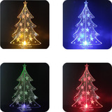 Arbolito Navidad Luces Led Acrílico 24 Cm A Pila M1