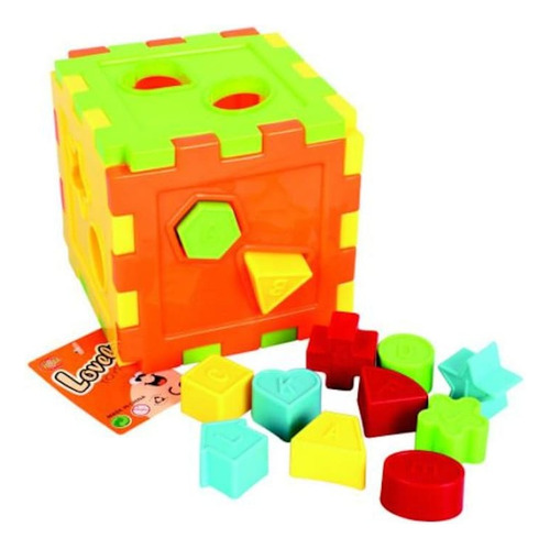 Juego Cubo Pvc Encajar Figuras Geométricas Alfanumérico Did 