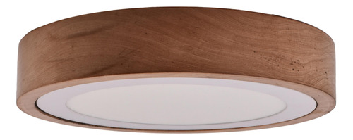 Panel Circular Led Kua 18w Madera Lenga Lustrada 